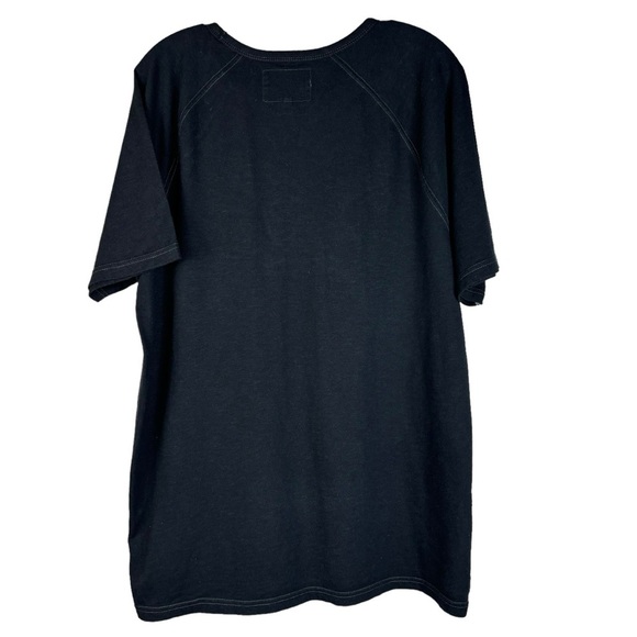 Y2K American Eagle Embroidered American Flag EAGLE Black Short Sleeve T Men LRG - Picture 2 of 6